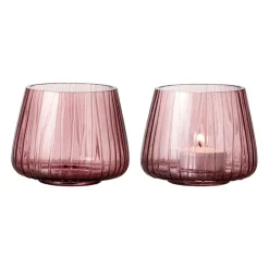 Photophore Kusintha 7,5 cm Lot de 2, Pink