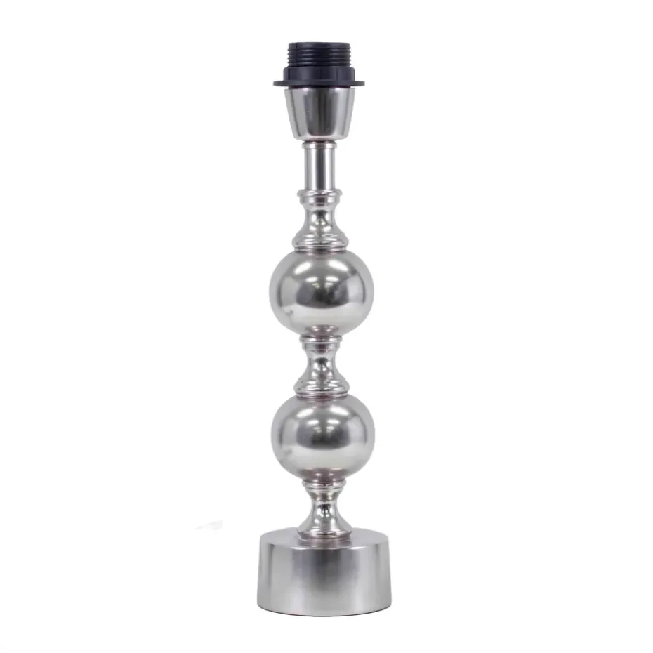 Pied pour lampe Deborah argenté mat, Petit