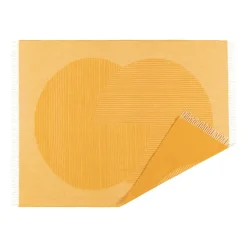 Plaid en laine Circles 130x185 cm, Jaune