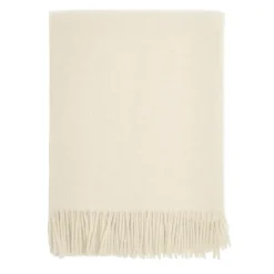 Plaid en laine Sandstone 130x180 cm, Creme