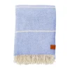 Plaid Frank en laine 130x200 cm, Infinity blue