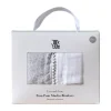 Plaid Pom Pom en mousseline 120x120 cm, lot de 2, Pearl & Giraffe gray