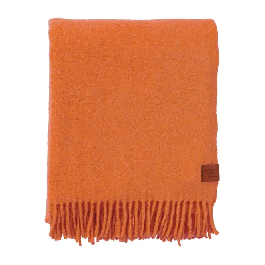 Plaid True en laine 130x200 cm, Orange