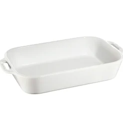Plat de cuisson rectangulaire Staub 34 x 24 cm, blanc