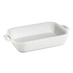 Plat de cuisson rectangulaire Staub 20 x 16 cm, blanc