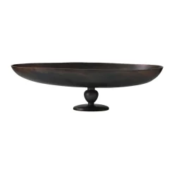 Plat de service Pavot sur pied, Marron