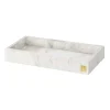 Plateau avec rebord Hilke Collection 30x15 cm, Marbre blanc