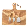 Plateau à fromage Ollie motif chevrons, 4 pièces, FSC Akacia