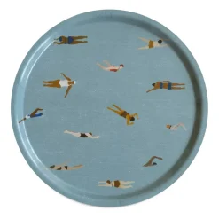 Plateau Swimmers Ø38 cm, Bleu