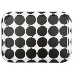 Plateau Tallyho 27x20 cm, Noir-blanc