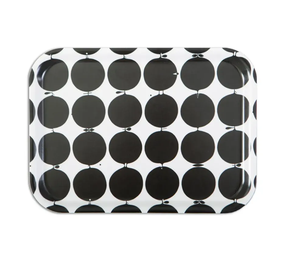 Plateau Tallyho 36x28 cm, Noir-blanc