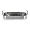 Plat à four avec grille Somme 32x26,5x5,5 cm, Acier inoxydable