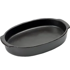 Plat à four Pure oval L, Black