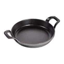 Plat à gratin rond Staub fonte Ø16 cm, Gris graphite