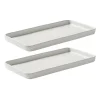 Plat Raw 18x34 cm Lot de 2, Arctic white