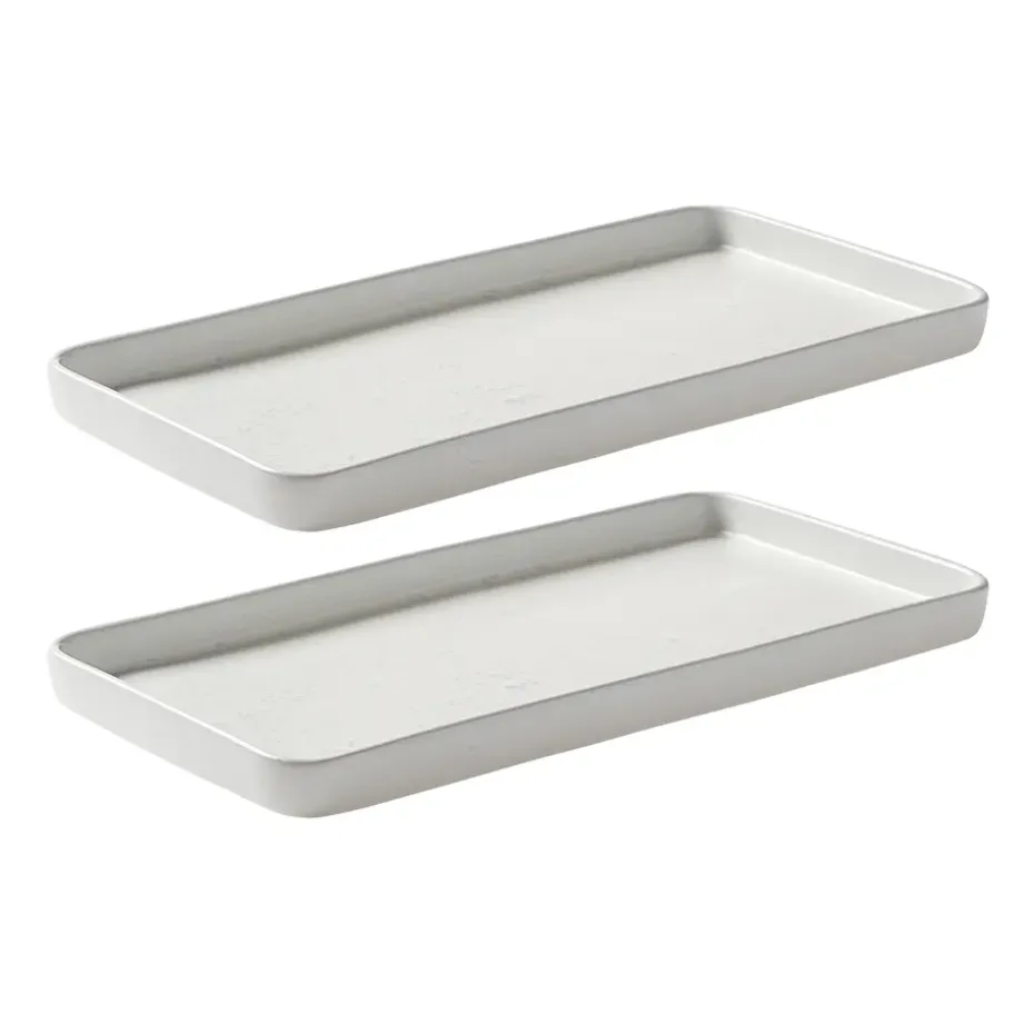 Plat Raw 18x34 cm Lot de 2, Arctic white