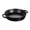 Poêle à frire Staub fonte 2 poignées noire, Ø26 cm