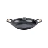 Poêle à paella Signature en fonte polie 33 cm, Noir