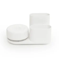 Pompe et rangement pour produits vaisselle large, Blanc