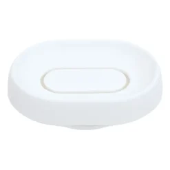 Porte-savon silicone avec égouttoir dissimulé large, Blanc