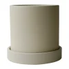 Pot Ø10 cm avec soucoupe Grow, Sandy creme