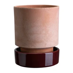 Pot Hoff, Ø18 cm, Raw Rosa-Deep Burgundy