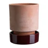 Pot Hoff, Ø14 cm, Raw Rosa-Deep Burgundy