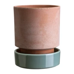 Pot Hoff, Ø14 cm, Raw Rosa-Misty Blue