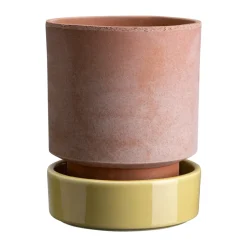 Pot Hoff, Ø14 cm, Raw Rosa-Pale Yellow