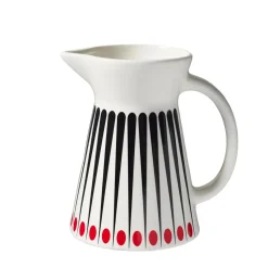 Pot à lait Amanda, blanc-rouge