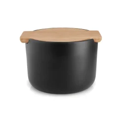 Pot à sel avec couvercle Nordic Kitchen, Noir