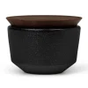 Pot à sel avec couvercle Rå 15 cl, Noir