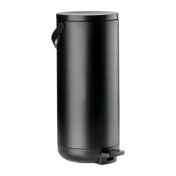 Poubelle à pédale circulaire 35 L, Noir