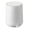 Poubelle à pédale 5 l, blanc