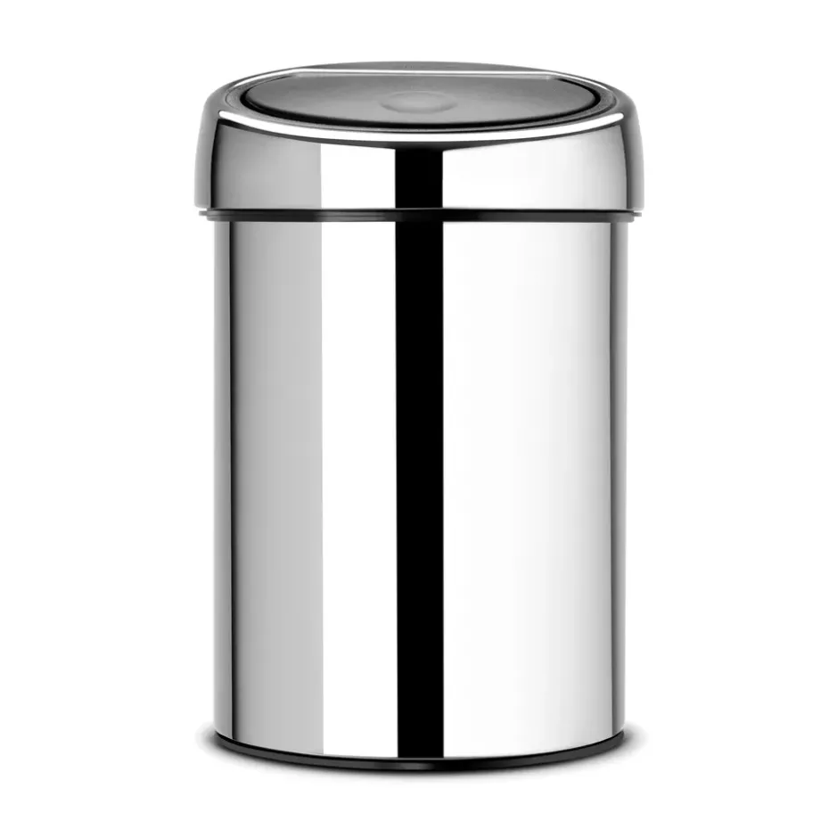 Poubelle Touch Bin murale 3 L, acier brillant