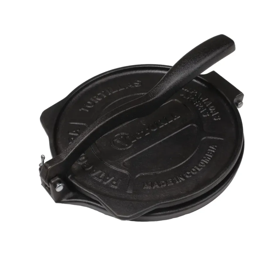 Presse à tortilla Heavy Duty en fonte Ø20 cm, Noir