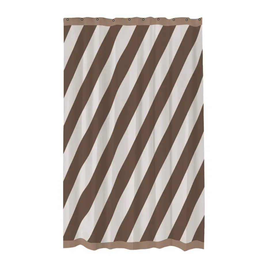Rideau de douche Diagonal 150x200 cm, Chocolat