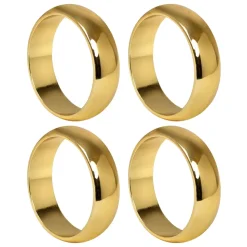 Rond de serviette Monaco Ø4 cm 4-pack, Laiton
