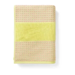 Serviette Check 70x140 cm, Jaune-rose