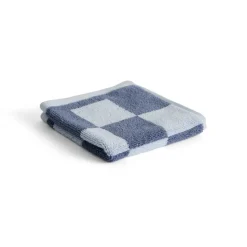 Serviette Check 30x30 cm, Steel blue