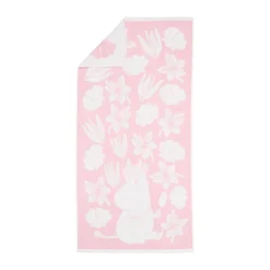 Serviette de bain Moomin 70x140 cm, Snäckskal rosa