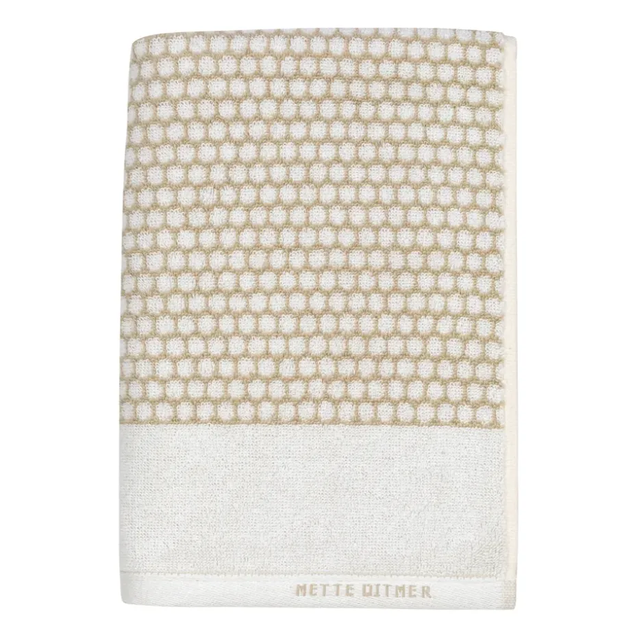 Serviette Grid 50x100 cm, Sable-blanc cassé