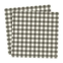 Serviette à carreaux Ernst 33x33 cm lot de 20, Taupe-clair gris