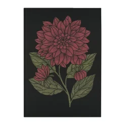 Serviette de cuisine Dahlia 48x70 cm, Rouge-noir-vert