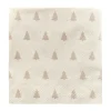 Serviette de table Linen trees 33x33 cm lot de 20, sable