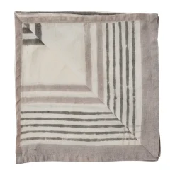Serviette Ella 50x50 cm, Gris à carreaux