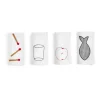 Serviette en lin Sobremesa 45x45 cm Lot de 4, White