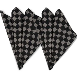 Serviette en tissu Checki Lot de 2, Bleu