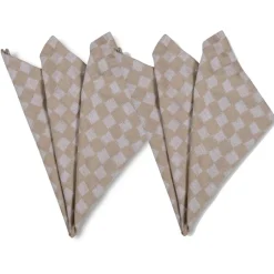 Serviette en tissu Checki Lot de 2, Bleu
