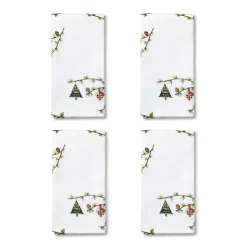 Serviette en tissu Hammershøi Christmas 45x45 cm Lot de 4, Blanc
